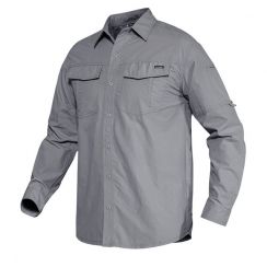 Cargo Work Shirts Men Safari Long Sleeve Button Down Performance Shirts 2 PCS