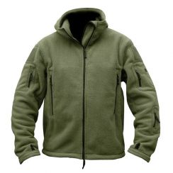 Fleece Army Tactical Jacket Thermal Hooded Coat Clothing In Winter