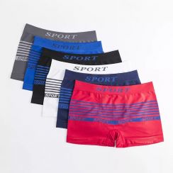 Wholesale 6 Pack Sports Stretch Seamless Mens Underwear Boxer Briefs